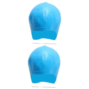 2pcs Highlighter Cap for Hair Coloring Salon Hair Cap with Small Circles