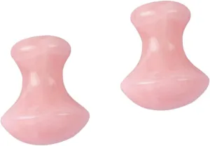2pcs Natural Jade Mushroom for Scraping Therapy Smooth Design Improves Circulation Mobility Handheld Facial Body Tool