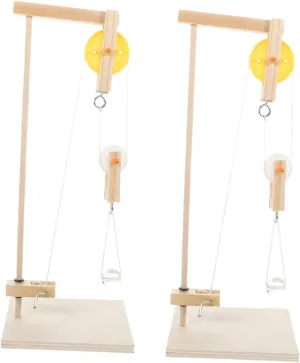 2sets Physics Kit Pulley Model Educational Science Experiment Tool for Teaching Tools for Physical Mechanics Fun Learning Physics Block