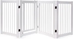 360 Configurable Freestanding Dog Gate with Door for Home