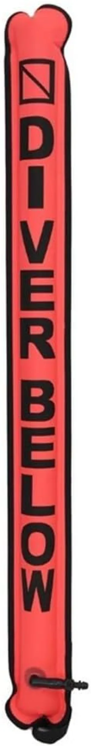 3.7ft Diving SMB Surfaces Marker Buoy, Inflatable High Visibility Scuba Diving SMB Marker Buoy Essential Safety Tool For Underwater Use(Red)
