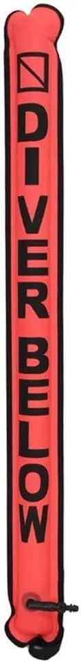 3.7ft Diving SMB Surfaces Marker Buoy, Inflatable High Visibility Scuba Diving SMB Marker Buoy Essential Safety Tool For Underwater Use(Red)