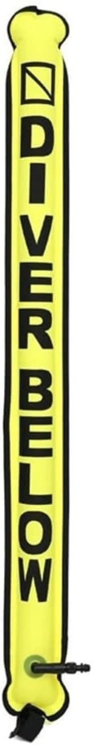 3.7ft Diving SMB Surfaces Marker Buoy, Inflatable High Visibility Scuba Diving SMB Marker Buoy Essential Safety Tool For Underwater Use(Yellow)