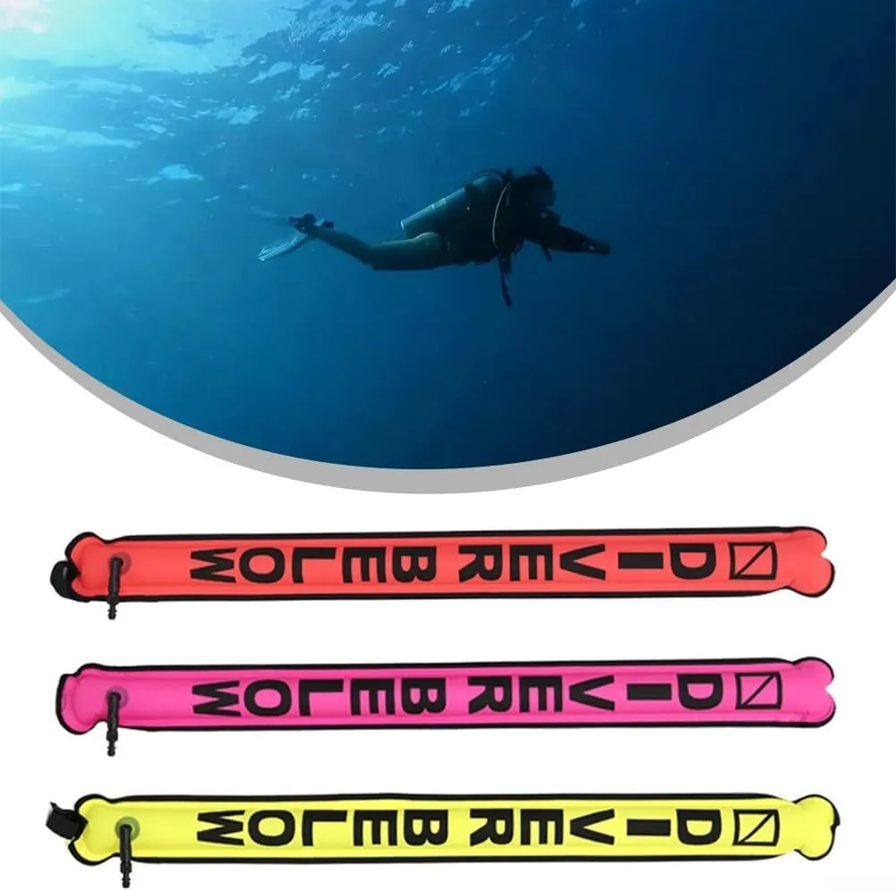 3.7ft Diving SMB Surfaces Marker Buoy, Inflatable High Visibility Scuba Diving SMB Marker Buoy Essential Safety Tool For Underwater Use(Yellow)