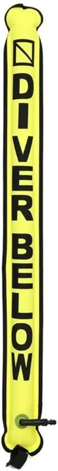 3.7ft Diving SMB Surfaces Marker Buoy, Inflatable High Visibility Scuba Diving SMB Marker Buoy Essential Safety Tool For Underwater Use(Yellow)