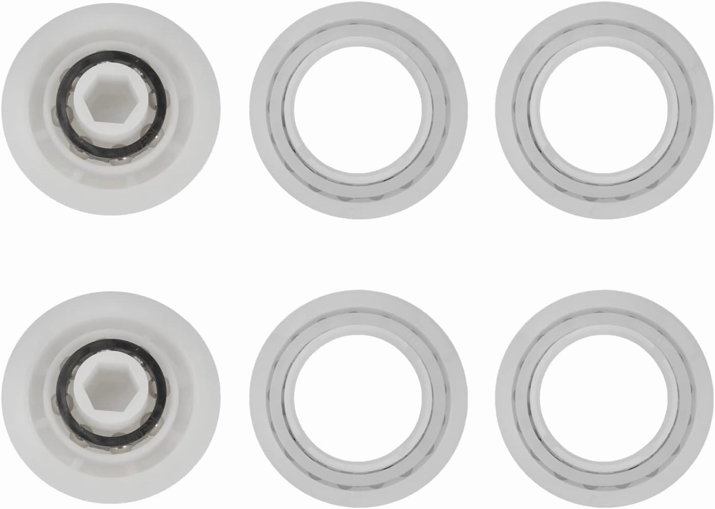 3884997-R6 Automatic Robotic Pool Cleaner Guide Wheels Replacement 4 Pack and Pully Gears 2 Pack Fits for Dolphin Nautilus cc Plus Parts Dolphin Premier Impeller