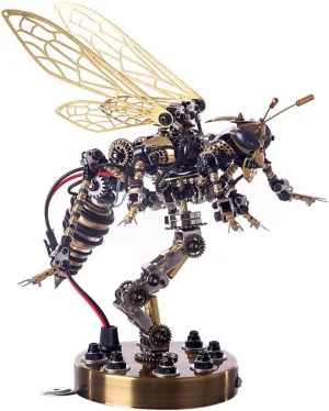 3D Mechanical Wasp Metal Assembly DIY Model with Sound Control