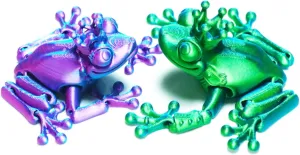 3D Printed Frog Toys,Articulated Frog Prince Models,Flexible Joint Animal lacertid Figurines,Stress Relief,Fidget restlessness,ADHD Toys,Surprise Fantasy Gifts