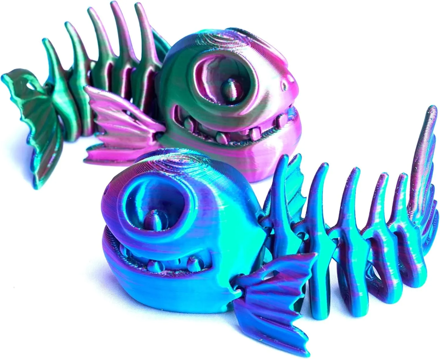 3D printed Skeleton fish,articulated models,flexible joint animal model figurines, stress relief, fidget restlessness, ADHD toys, surprise fantasy gifts
