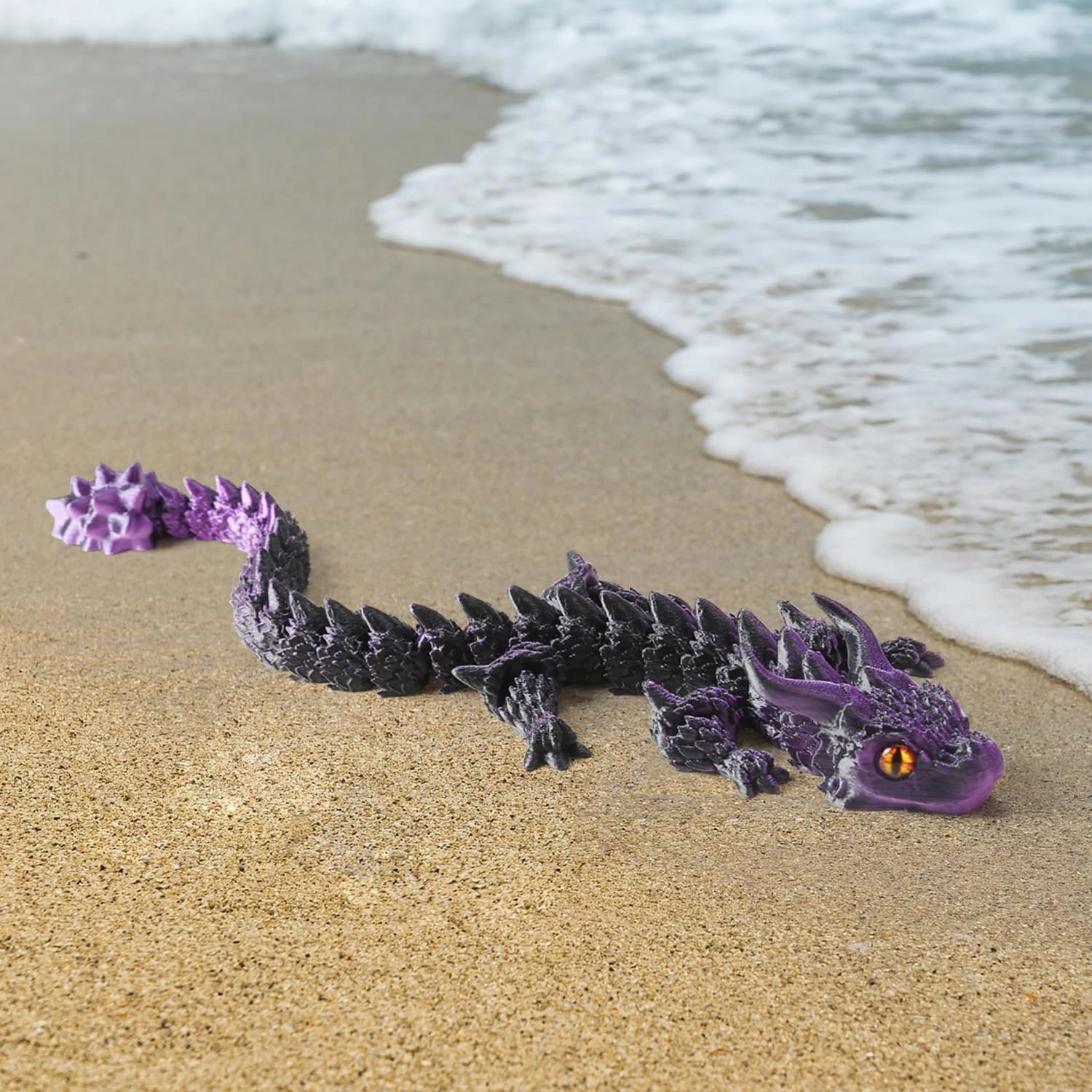 3D Printed Articulated Mythical Jiaolong Dragon Toy, PLA Material Collectible & Playable Ideal Desk Decor & Festival Gift for Parent-Child Interaction