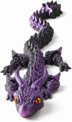 3D Printed Articulated Mythical Jiaolong Dragon Toy, PLA Material Collectible & Playable Ideal Desk Decor & Festival Gift for Parent-Child Interaction