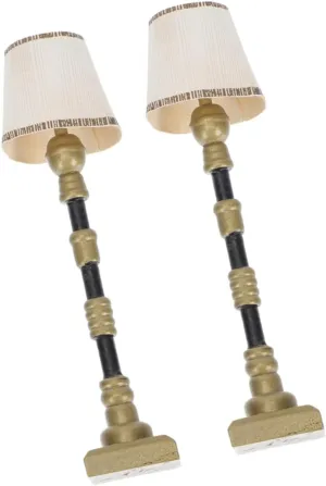 3sets Doll House Floor Lamp Cute Lamp Dolls Mini Lamp Ornament Light for Mini House Floor Lamp Mini Dollhouse Floor Lamps Houses Indoor Mini Lamp Fairy Garden Small 2pcs*3
