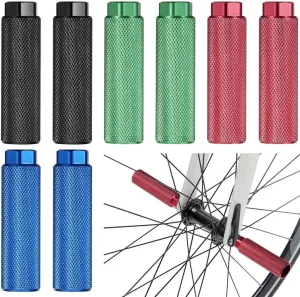 4 Pairs Aluminum Pegs, Non-Slip Foot Rests, Rear Stands For Bmx, Road & Track S, Fits 3/8In Axle