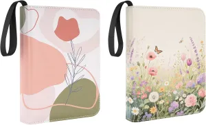 4 Pocket Card Binder 480 Double Sided Pockets Card Holder with 60 Removable Sleeves Trading Card Binder Album Top Loader Binder for Game Cards Sports Cards