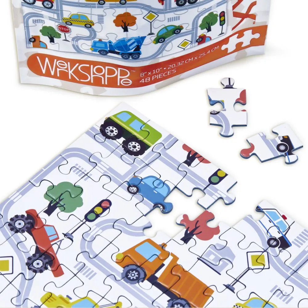 48pc Snax Puzzle | Trucks and Transportation