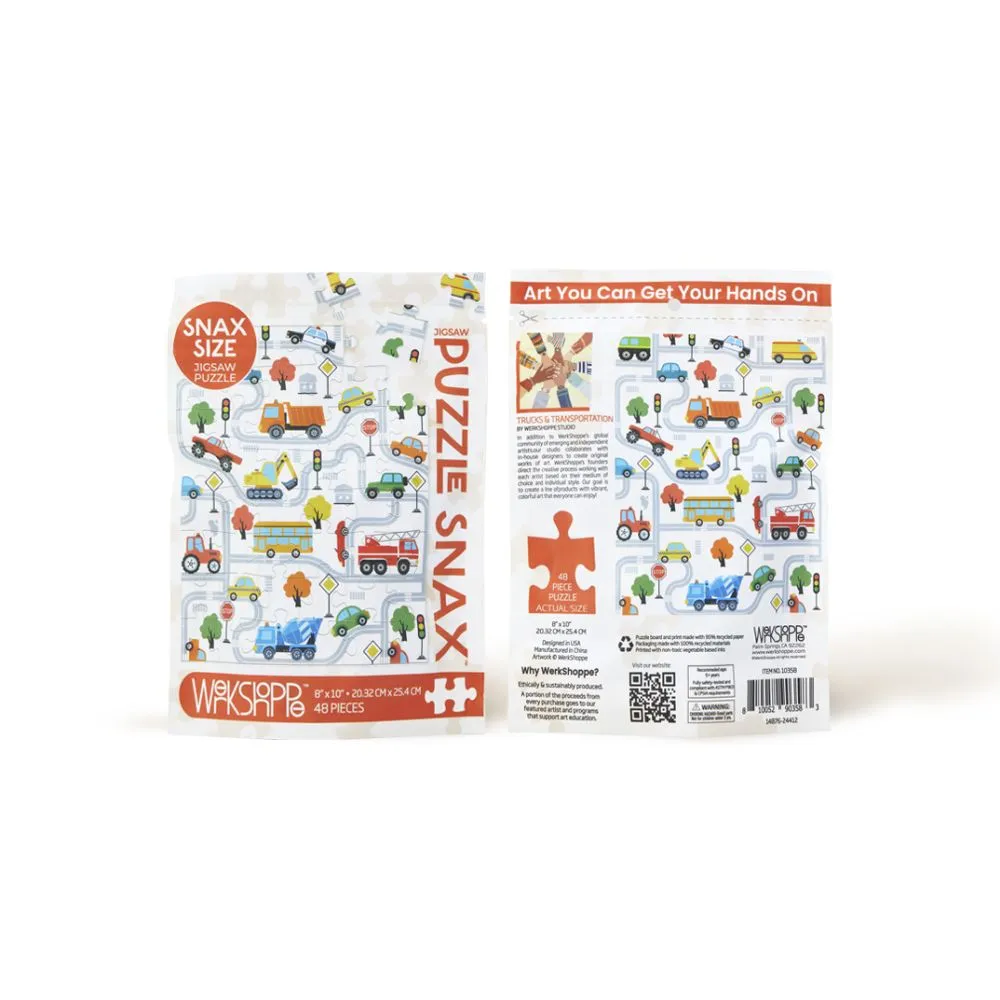 48pc Snax Puzzle | Trucks and Transportation