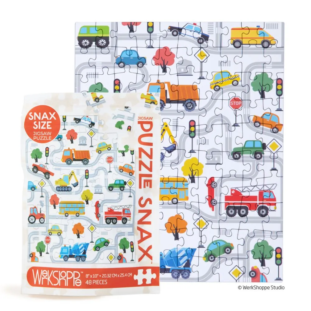 48pc Snax Puzzle | Trucks and Transportation
