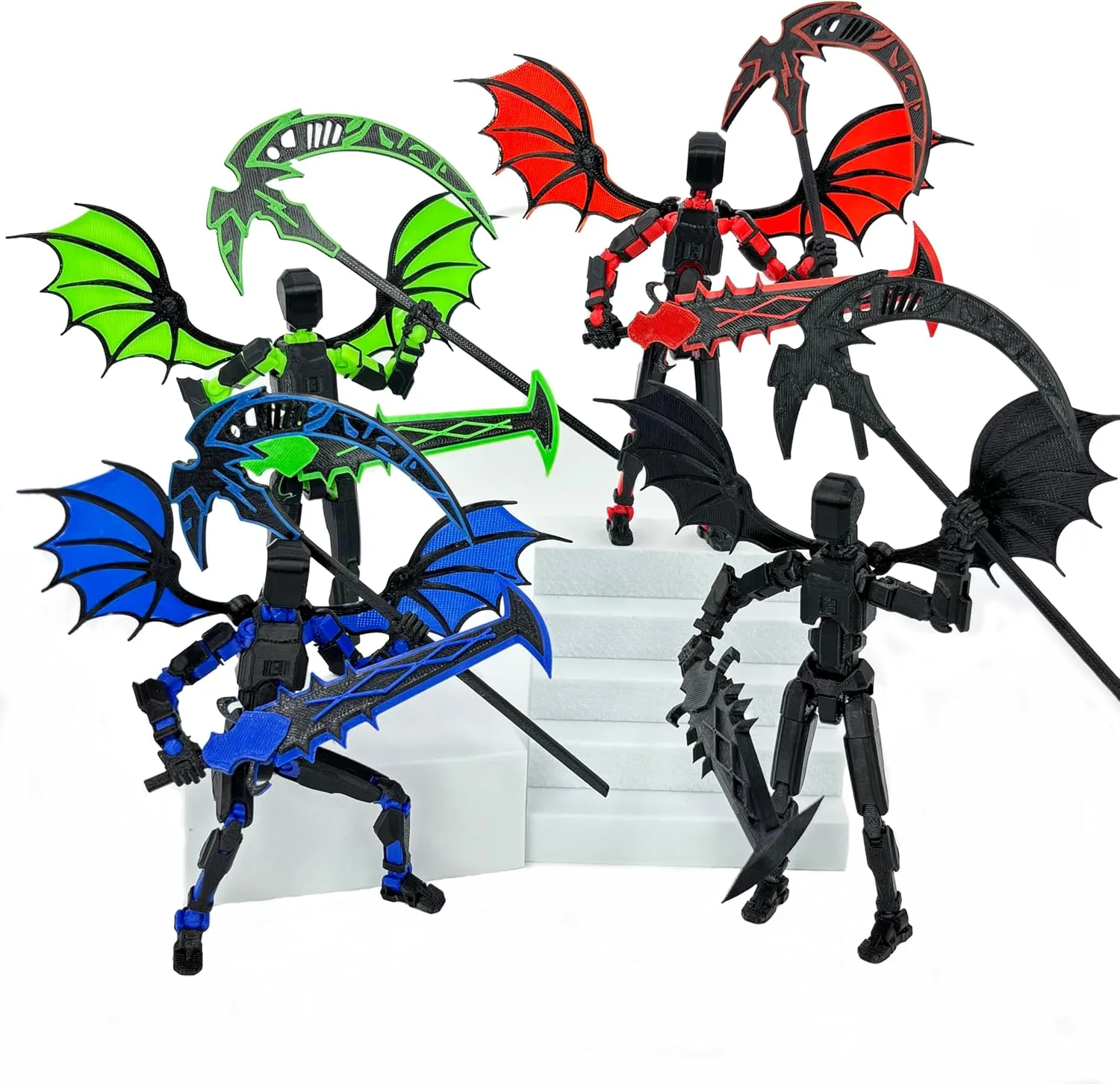 4PCS T13 Action Figure,2025 New Assembly Completed Titan 13 Action Figures,3d Printed Action Toys,Dummy Robot 13 Action Figure Set,Multi-Jointed Movable Desktop Toys for Kids Adults (Style-04)