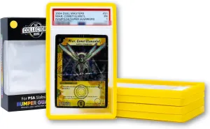 5 x Bumper Guards for PSA Slabs ONLY – Yellow | PSA Card Guard with Perfect Fit and Shock Absorption | PSA Slab Bumper | PSA Slab Protectors Yellow - Pack of 5