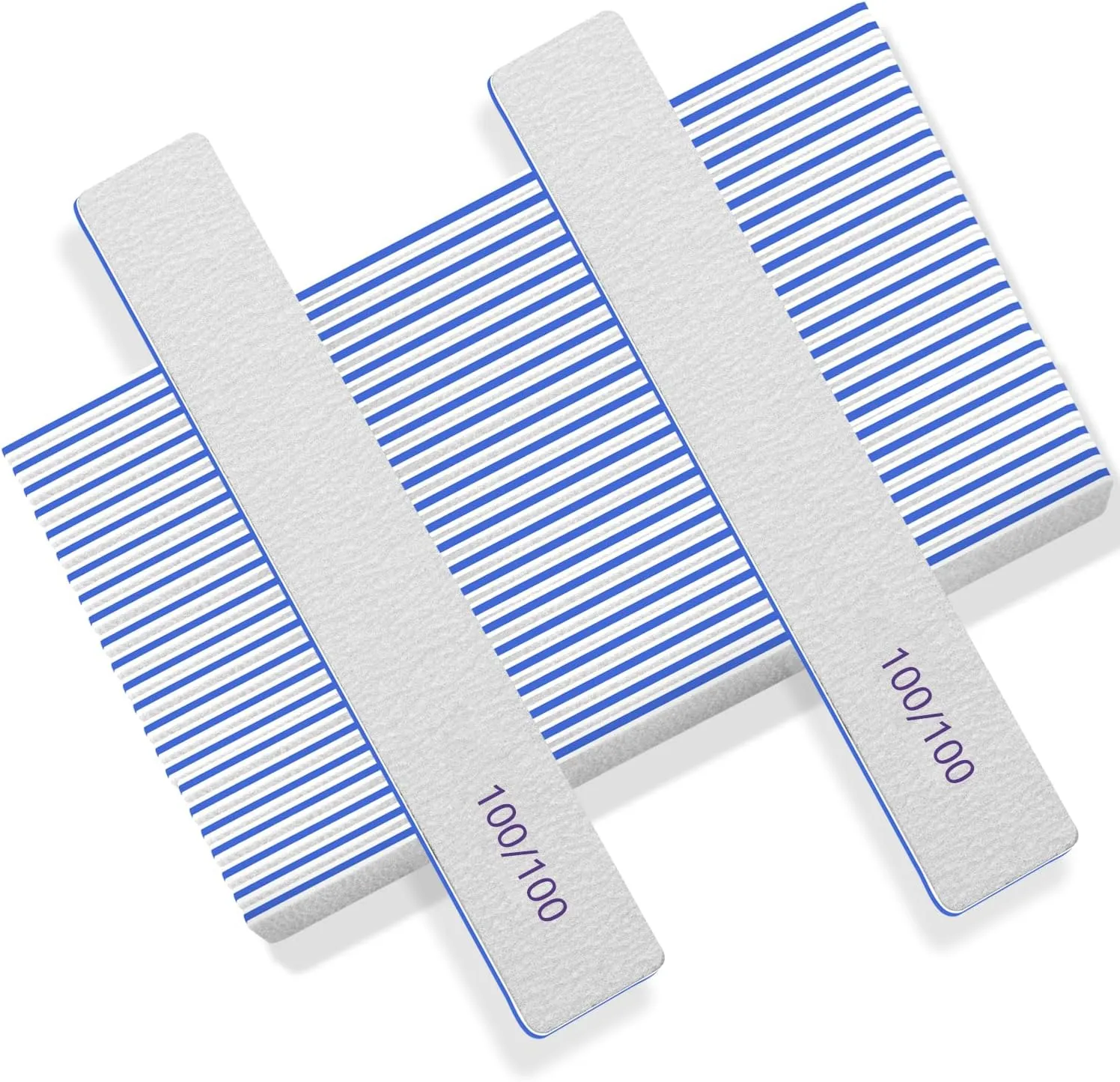 50 PCS Nail File Professional, 100/100 Grit Nail Files Reusable for Acrylic Nail, Double Sided Nail File for Fake Nail, Suitable for Nail Tech or Pet