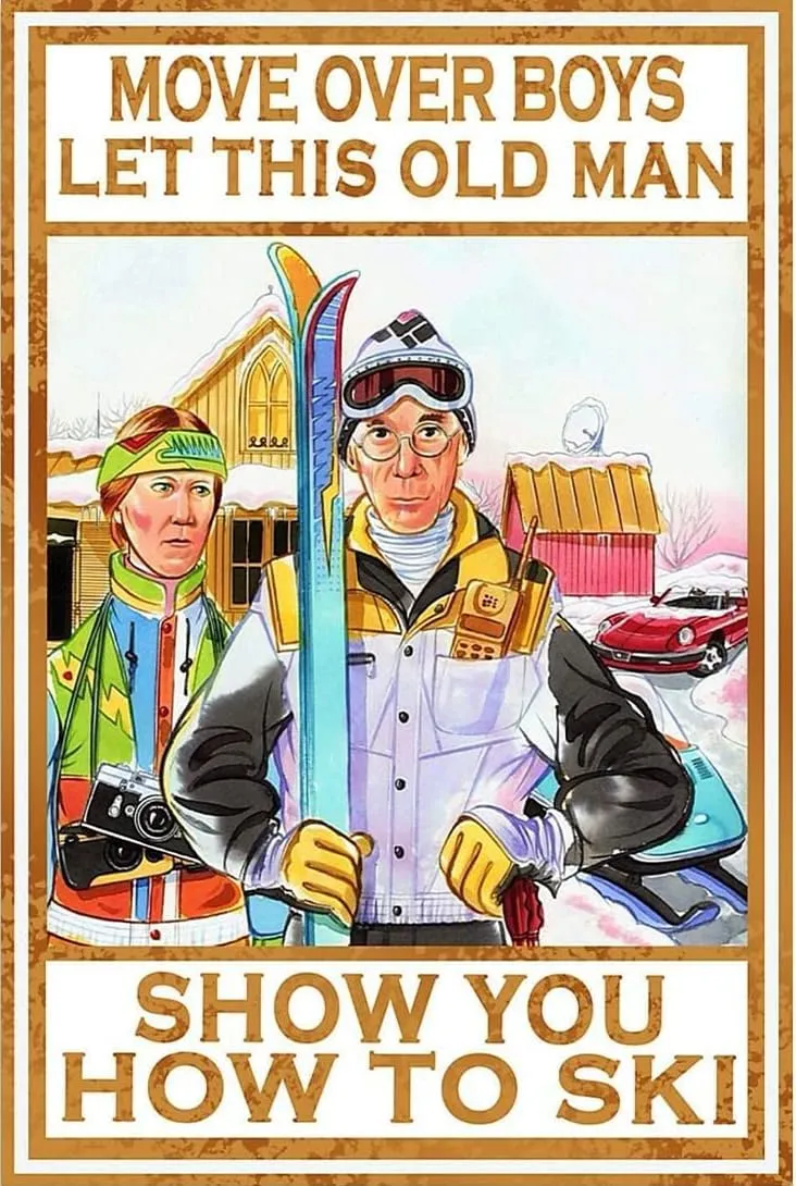 500 Pieces Puzzles for Adults - Skiing Couple, Move Over Boys Let This Old Man Show You How to Ski Funny Challenging Jigsaw Puzzle Perfect for Game Nights