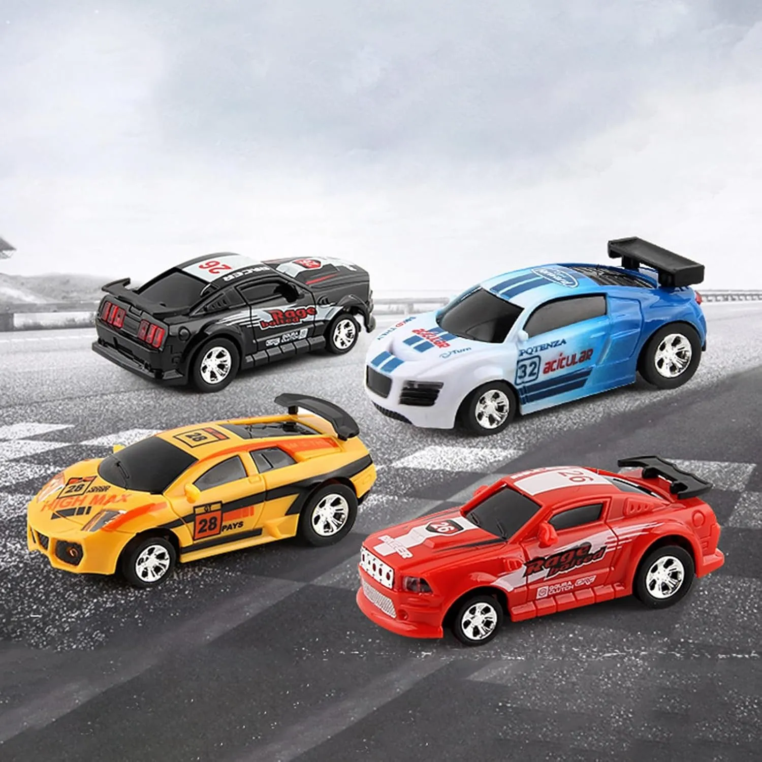 5Pcs Mini Can Remote Control Car, Roadblocks Cans Design Creative Simulation Racing Car Toy for Kids Girls Boys Gift 5Pcs Random Color