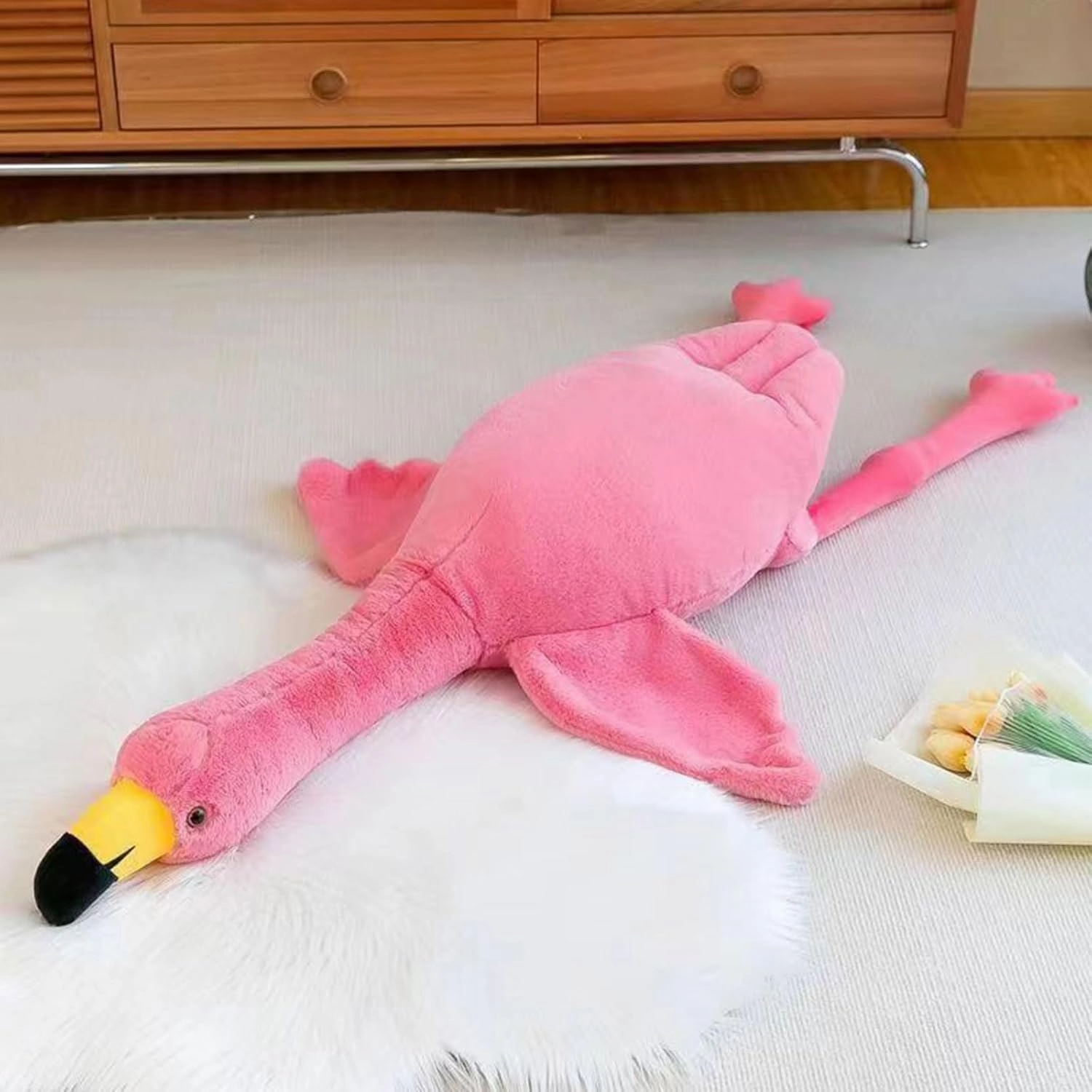 62" Flamingo Stuffed Animal Plush Pillow Giant Stuffed Animal Plush Doll Pink Flamingo Plush Toys for Kids Birthday Christmas Decoration Gifts（Pink）