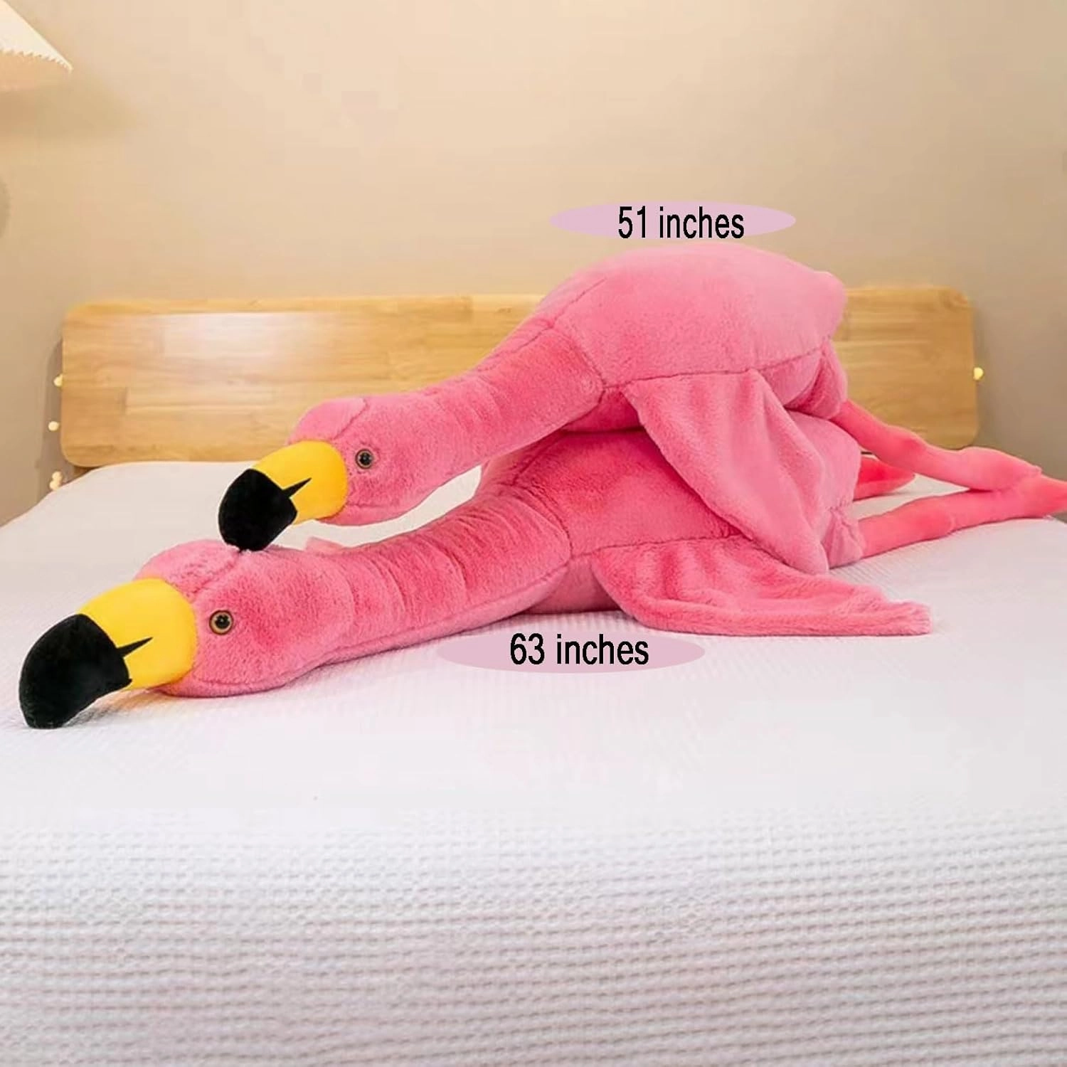 62" Flamingo Stuffed Animal Plush Pillow Giant Stuffed Animal Plush Doll Pink Flamingo Plush Toys for Kids Birthday Christmas Decoration Gifts（Pink）