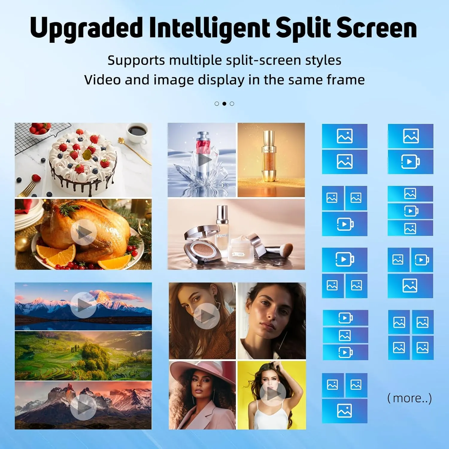 65 inch Indoor Digital Signage 4K Touchscreen IPS Floor Standing Digital Kiosks Interactive Displays with WiFi HDMI/USB Input Auto AD Player, Android OS White