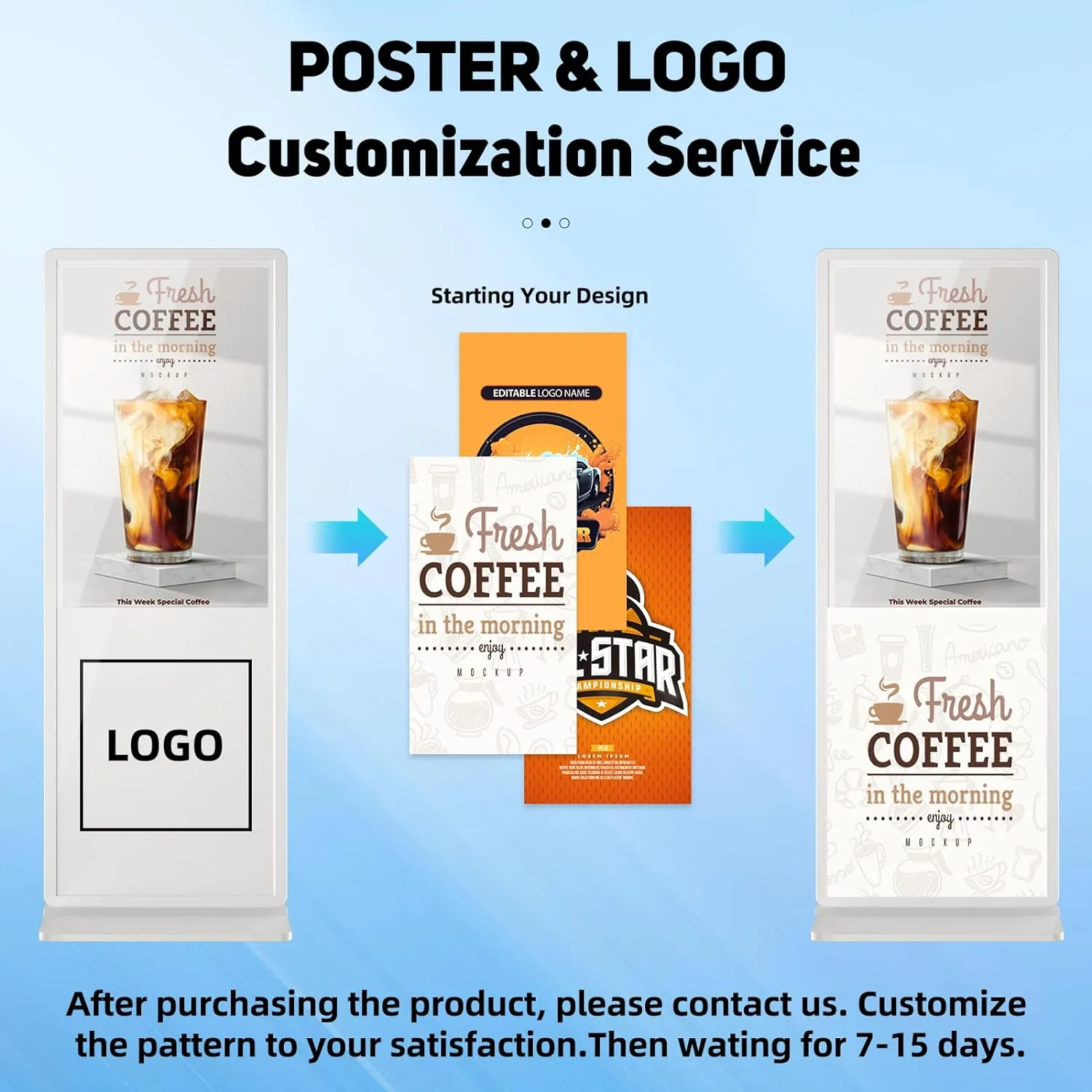 65 inch Indoor Digital Signage 4K Touchscreen IPS Floor Standing Digital Kiosks Interactive Displays with WiFi HDMI/USB Input Auto AD Player, Android OS White