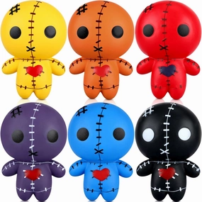 6 Pcs Voodoo Dolls Ghost Squeeze Exquisite Horror Doll Slow Rising Scented Stress Relief Toy Soft Creepy Gift for Halloween Christmas Toys Gift Collection, 6 Assorted Colors