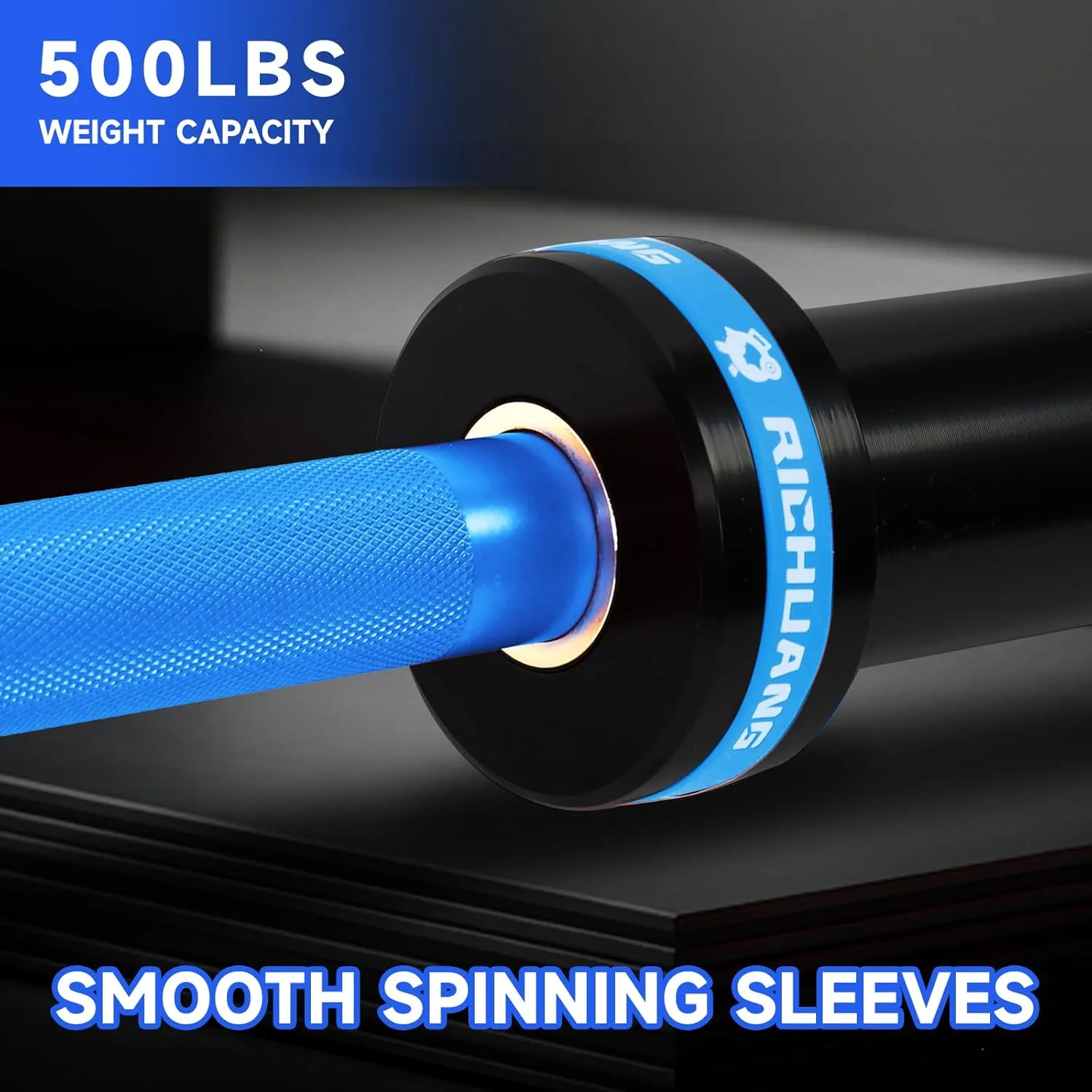 6ft Olympic Barbell – 15kg 2" Olympic Weight Bar for Home Gym, Squat, Deadlift, Press, Curl, 500LB Capacity, Red/Blue/Pink Bar for Strength Training