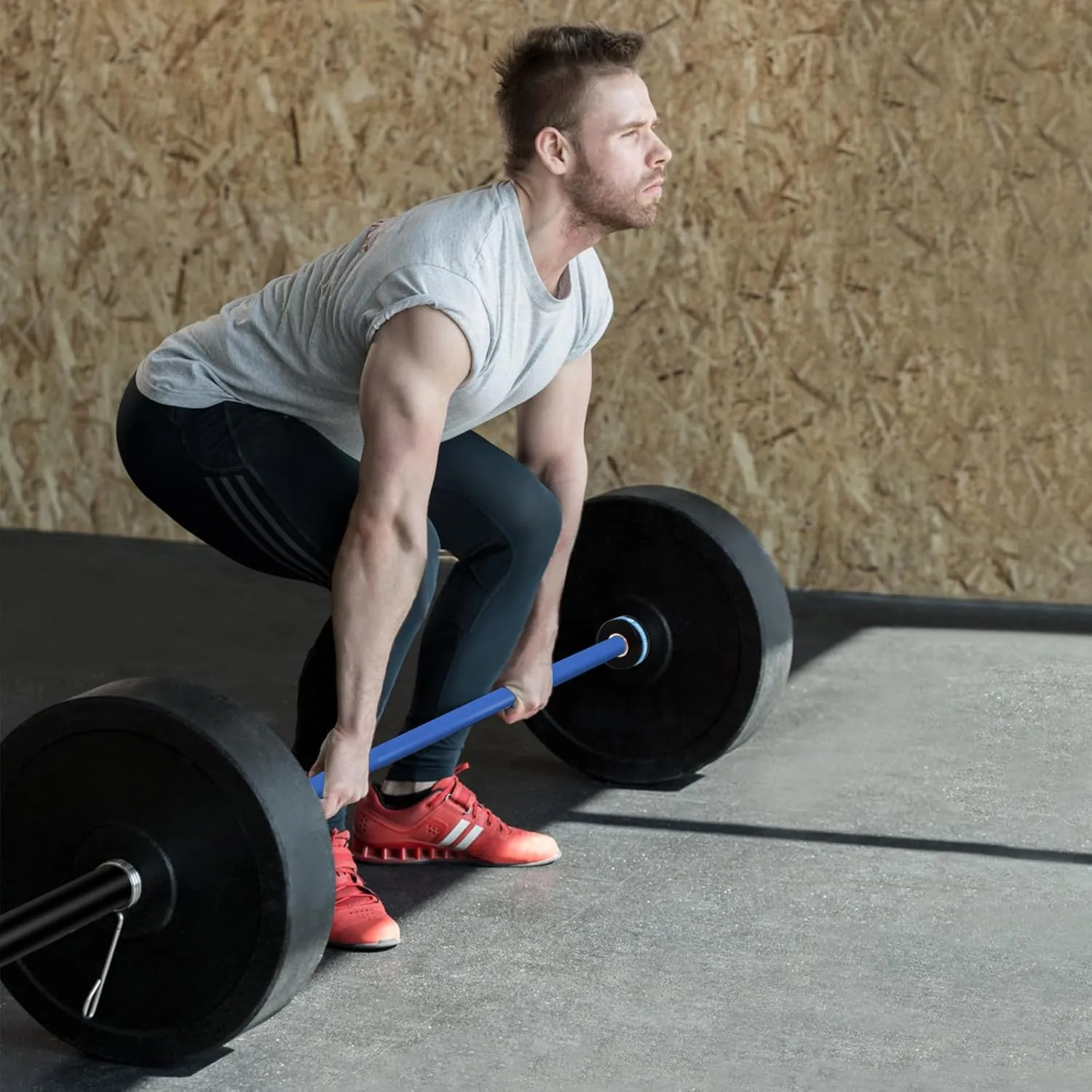 6ft Olympic Barbell – 15kg 2" Olympic Weight Bar for Home Gym, Squat, Deadlift, Press, Curl, 500LB Capacity, Red/Blue/Pink Bar for Strength Training