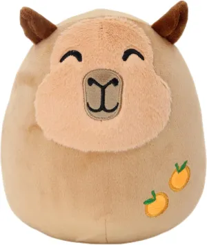 7.8" Capybara Plush Toy,Cute Stuffed Animal with Orange on its Belly for Birthdays, Christmas and All Ages