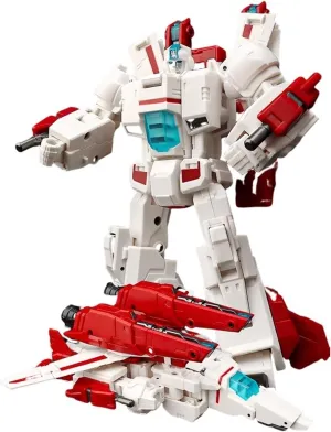 7in Jetfire Robot Skyfire Action Figure TNT01 Robot and Airplane Toys Models Decorations Ornaments (Red and White)