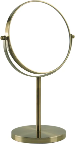 8 Inch Tabletop Rotation Makeup Mirror, Double Side 3X Magnification Cosmetic Mirror, Removable Countertop HD Shaving Mirror, Standing Vanity Mirror for Hair Salon,Bronze