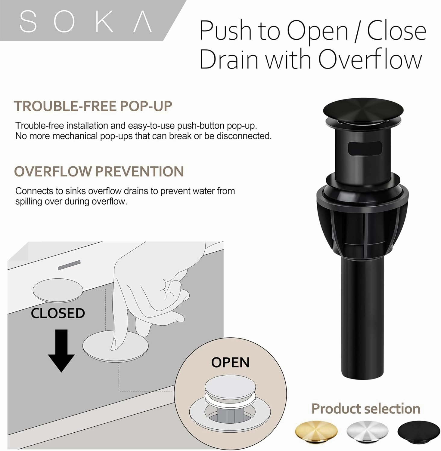 8-16" Widespread Bathroom Faucet Matte Black Bathroom Sink Faucet 2 Handle Morden Bathroom Faucet for Sink 3 Hole Industrial Commercial Vanity Faucet with Pop Up Drain,Matte Black   G