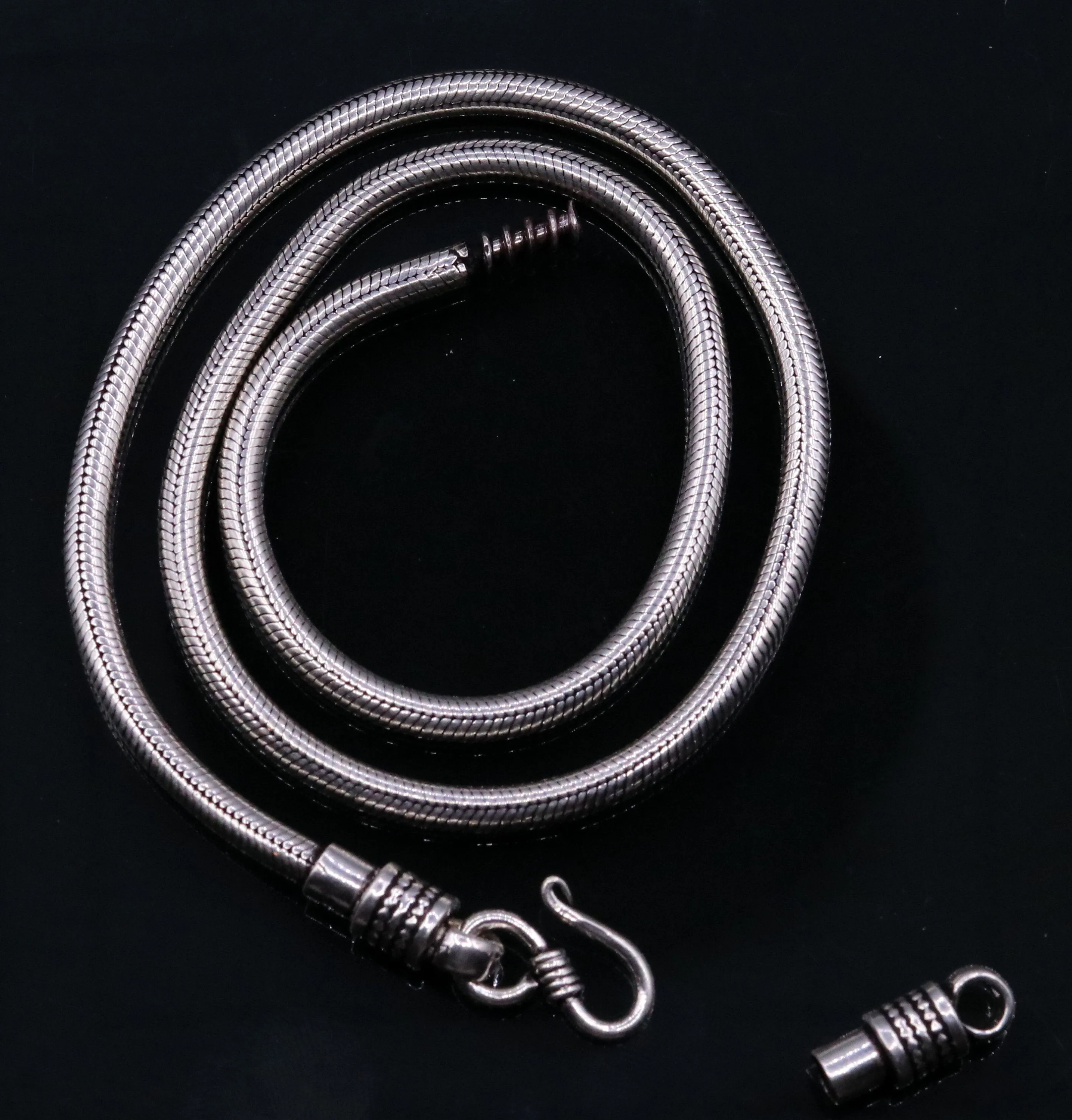 925 sterling silver 20 inch handmade flexible snake chain , screw chain amazing antique chain necklace jewelry unisex gifting jewelry ch35