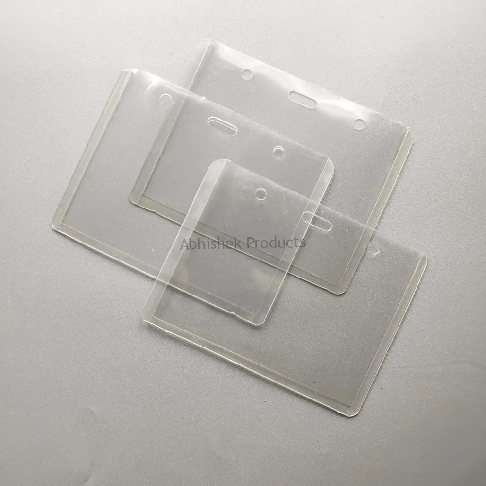 A2 9.3x6.3 cm - CARD CASE PVC Transparent ID CARD POUCH - HORIZONTAL