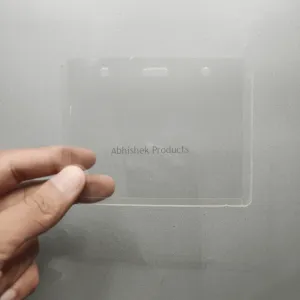 A2 9.3x6.3 cm - CARD CASE PVC Transparent ID CARD POUCH - HORIZONTAL