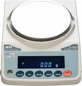 A&D Weighing FX-1200I Toploading Balance 1220g x 0.01g Ext.Calibration, Comparator, RS-232