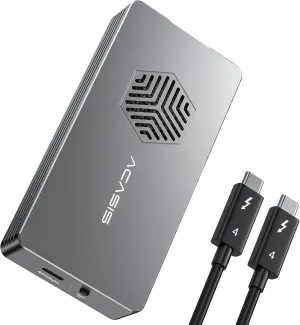ACASIS 40Gbps M.2 NVMe SSD Enclosure with Cooling Fan, Tool Free Installation, TBU401 Pro for M1 M2 Pro/Max, Compatible with Thunderbolt3/4/5,USB4/3.2/3.1/3.0/2, Support 2280/2260/2242/2230 B M M-Key