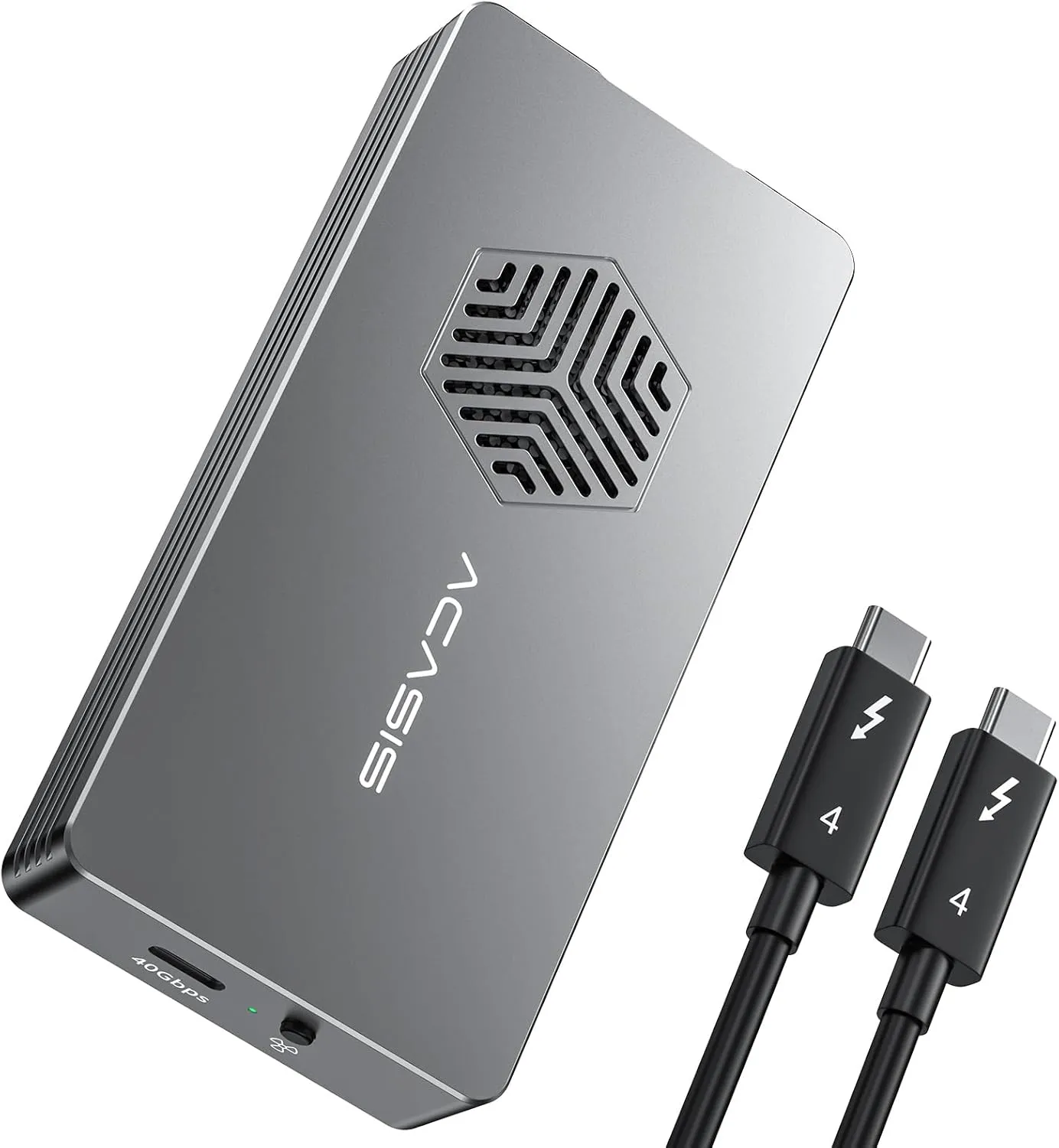 ACASIS 40Gbps M.2 NVMe SSD Enclosure with Cooling Fan, Tool Free Installation, TBU401 Pro for M1 M2 Pro/Max, Compatible with Thunderbolt3/4/5,USB4/3.2/3.1/3.0/2, Support 2280/2260/2242/2230 B M M-Key