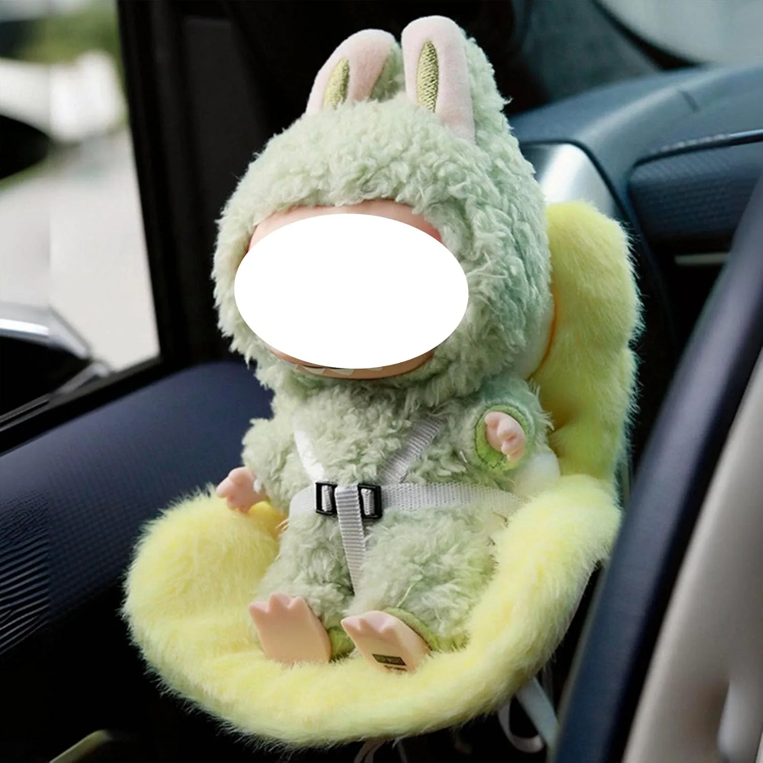 Accessories for Dolls，Safety seat，Car Plush Doll Sofa, Car Decoration Sofa, Display Dolls，Protect Dolls，Suitable for 17-cm Plush Dolls（no Dolls） (Yellow)