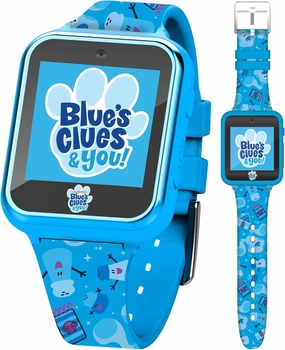Accutime Blue’s Clues & You! Kids Smart Watch - Interactive Touchscreen with Games, Selfie Camera, Step Tracker, Alarm, and Printed Silicone Strap - Fits Wrists 5.5" to 8.0"