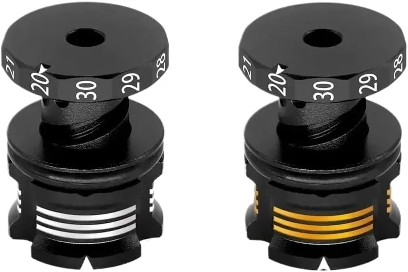Adjustable RC Ride Height Gauge and Jack Compatible with 1/8 1/10 RC Vehicles Measuring Ruler Compatible with 20-30mm Height Settings(Black Silver)