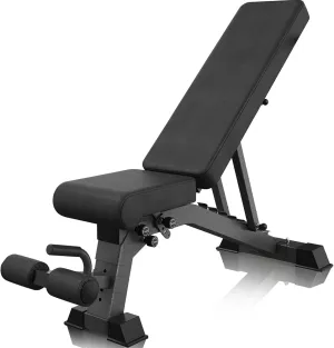 Adjustable Weight Bench - 1200lbs Capacity Workout Bench, Full Body Workout Exercise Bench for Home, Fully Upright Backrest Design, Adjustable Incline Decline Bench Press - 2025 Version Black