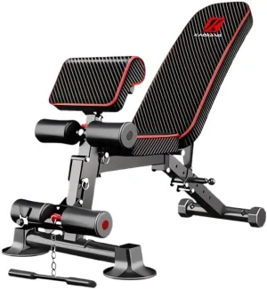 Adjustable Weight Bench for Home Gym–Foldable Workout Bench for Bench Press, Sit-Ups, Incline/Decline/Flat Strength Training – Multi-Purpose Exercise Bench with 500LBS Capacity