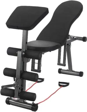 Adjustable Weight Workout Bench - Dumbbell Bench Folding Full Body Strength Training Bench for Home Gym Flat/Incline/Decline Weight Lifting Bench Press Bench Black