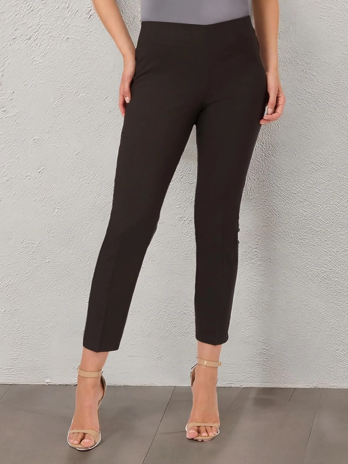 Adrianna Papell Women's Solid Bi-Stretch Pull-on Pant